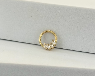 AM129 Sárga arany migrén piercing