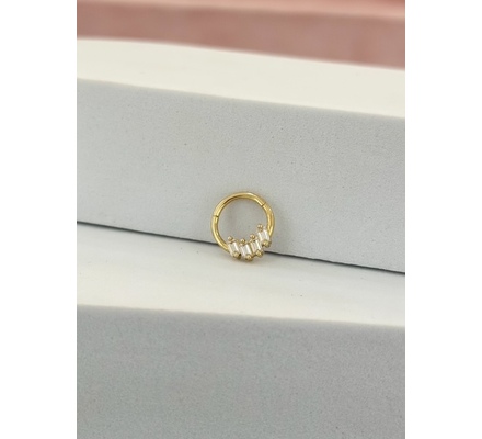 AM129 Sárga arany migrén piercing