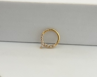 AM132 Sárga arany migrén piercing