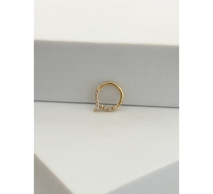 AM132 Sárga arany migrén piercing