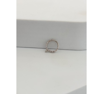 AM133 Fehér arany migrén piercing