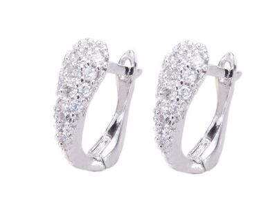 A016 Fehér arany francia kapcsos fülbevaló