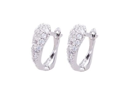 A016  Fehér arany francia kapcsos fülbevaló