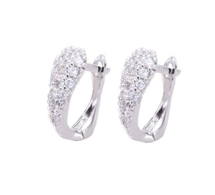 A016  Fehér arany francia kapcsos fülbevaló