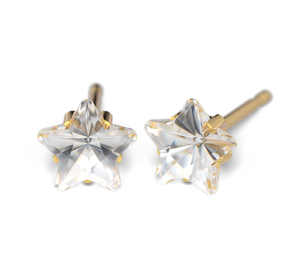 S5A Studex Sensitive divat fülbevaló, 5mm fehér csillag