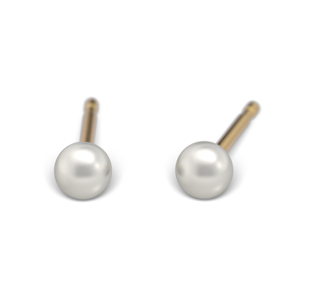 S13 Studex Sensitive divat fülbevaló, 3mm fehér gyöngy