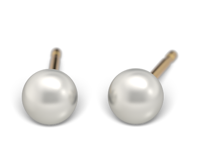 S14 Studex Sensitive divat fülbevaló, 4mm fehér gyöngy