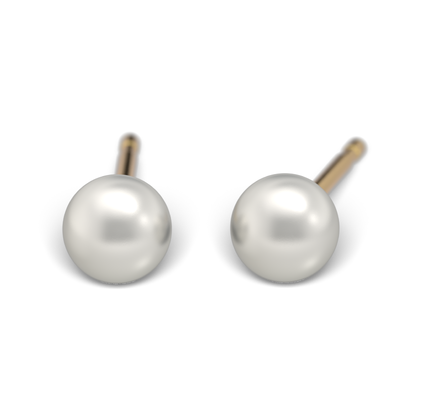S14 Studex Sensitive divat fülbevaló, 4mm fehér gyöngy