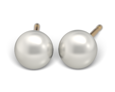 S15 Studex Sensitive divat fülbevaló, 5mm fehér gyöngy