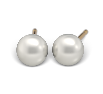 S15 Studex Sensitive divat fülbevaló, 5mm fehér gyöngy