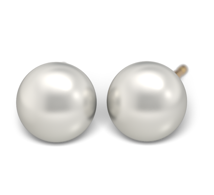 S16 Studex Sensitive divat fülbevaló, 6mm fehér gyöngy