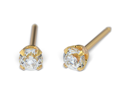 S22A Studex Sensitive divat fülbevaló, 3mm fehér cubic cirkónia