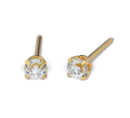 S22A Studex Sensitive divat fülbevaló, 3mm fehér cubic cirkónia