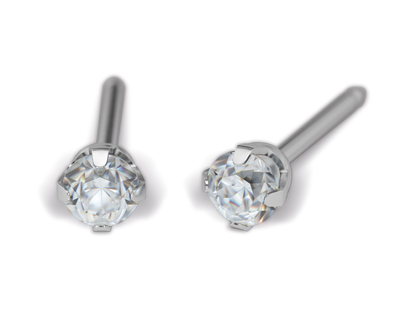 S23E Studex Sensitive divat fülbevaló, 3mm fehér cubic cirkónia