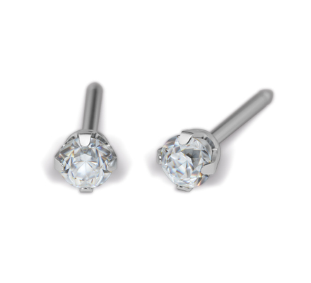 S23E Studex Sensitive divat fülbevaló, 3mm fehér cubic cirkónia