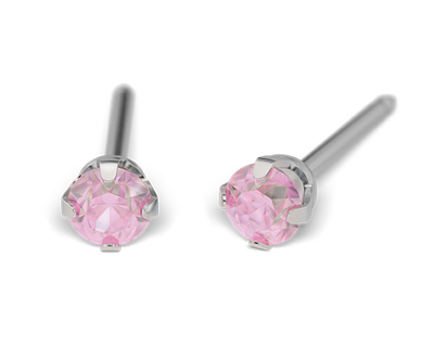 S29E Studex Sensitive divat fülbevaló, 3mm rózsaszín cubic cirkónia