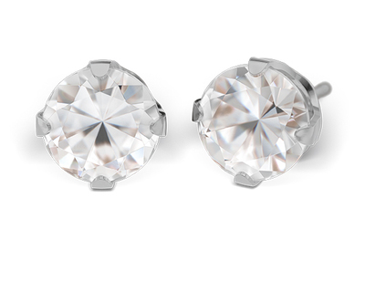 S33E Studex Sensitive divat fülbevaló, 7 mm fehér Cubic Cirkónia