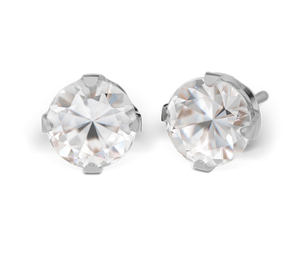 S33E Studex Sensitive divat fülbevaló, 7 mm fehér Cubic Cirkónia