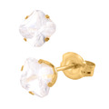S34A Studex Sensitive divat fülbevaló, 7×7 mm fehér Cubic Cirkónia