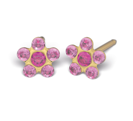 S57A Studex Sensitive divat fülbevaló, rózsaszín margaréta