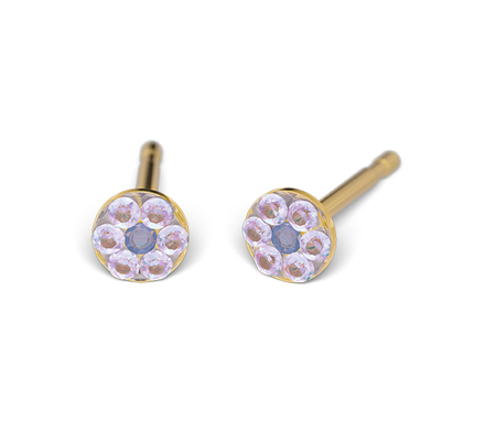 S60A Studex Sensitive divat fülbevaló, baby kék-fehér margaréta