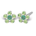 S64E Studex Sensitive divat fülbevaló, zöld margaréta