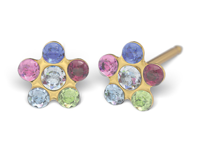 S69A Studex Sensitive divat fülbevaló, szivárványos margaréta