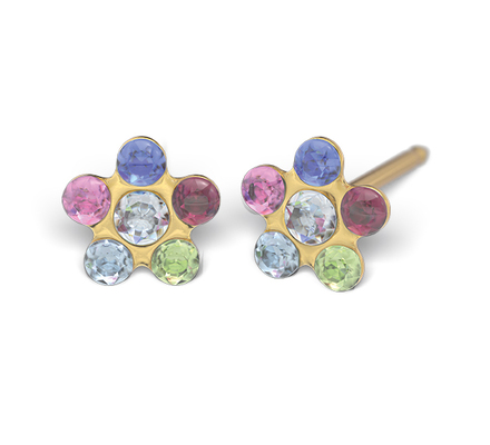 S69A Studex Sensitive divat fülbevaló, szivárványos margaréta
