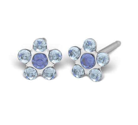 S72A Studex Sensitive divat fülbevaló, kék margaréta