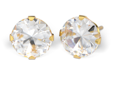 S80A Studex Sensitive divat fülbevaló, 8mm Cubic Cirkónia