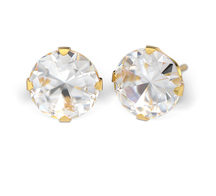 S80A Studex Sensitive divat fülbevaló, 8mm Cubic Cirkónia