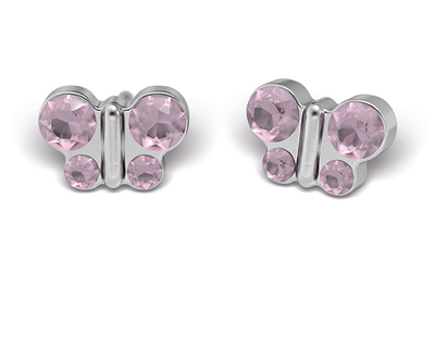 S104 Studex Sensitive, mályva lepkés fülbevaló