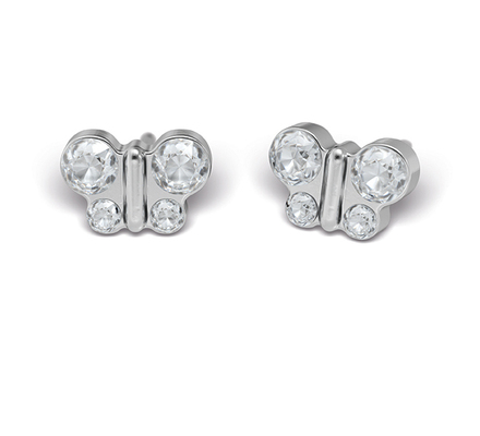 S110 Studex Sensitive, fehér lepkés divat fülbevaló