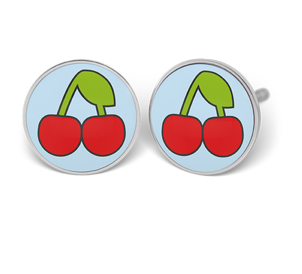 S126 Studex Sensitive divat fülbevaló, Cseresznye