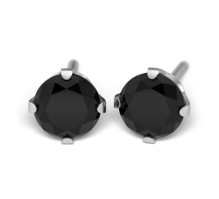 S128 Studex Sensitive divat fülbevaló, 5mm fekete cirkónia