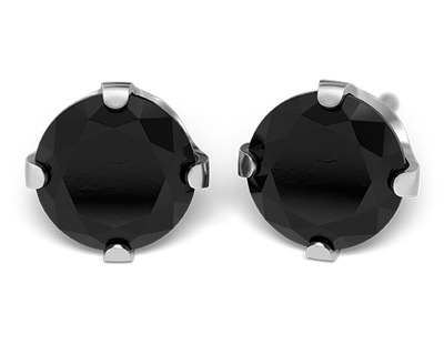 S129 Studex Sensitive divat fülbevaló, 6mm fekete cirkónia