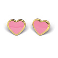 S131 Studex Sensitive szív alakú fülbevaló, rózsaszín