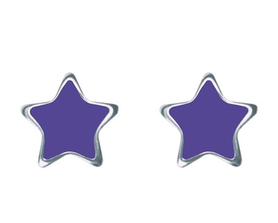 S132 Studex Senstive csillag fülbevaló, lila