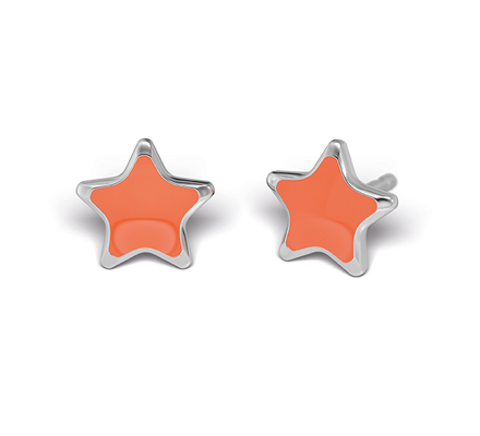 S133 Studex Sensitive csillag fülbevaló, neon narancs