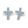 S135 Studex sensitive kereszt fülbevaló, kék
