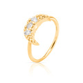 AH007 14 karátos sárga arany helix piercing, hold mintával