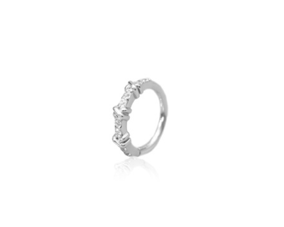 AH014 - 14 karátos fehér arany helix piercing