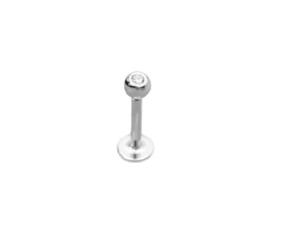 AT022 - 14 karátos fehér arany talpas piercing