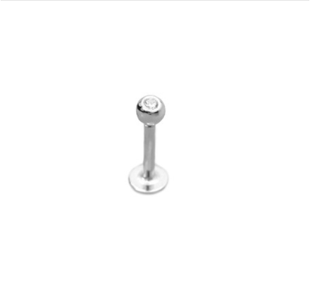 AT022 - 14 karátos fehér arany talpas piercing