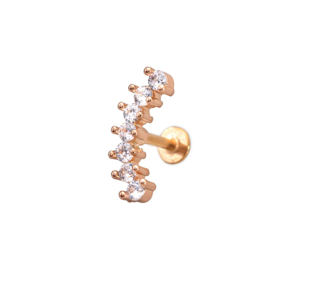 AH017 - 14 karátos sárga arany helix piercing