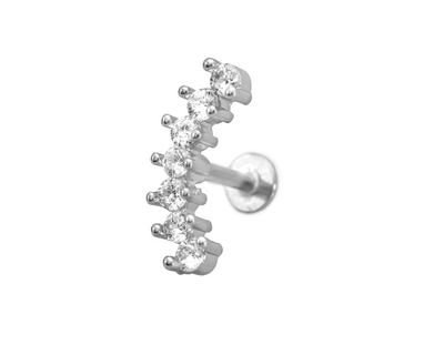 AH018 - 14 karátos fehér arany helilx piercing