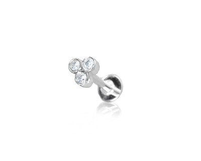 AT023 - 14 karátos fehér arany talpas piercing