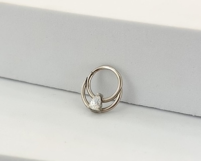 AM121 Fehér arany migrén piercing