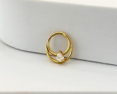 AM122 Sárga arany migrén piercing