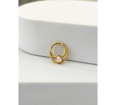 AM122 Sárga arany migrén piercing